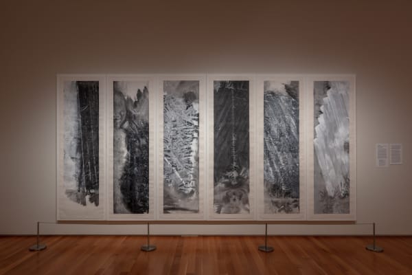 Zheng Chongbin, New Six Canons (Xin Liufa), 2012, Set of six panels, ink and acrylic on Xuan paper.